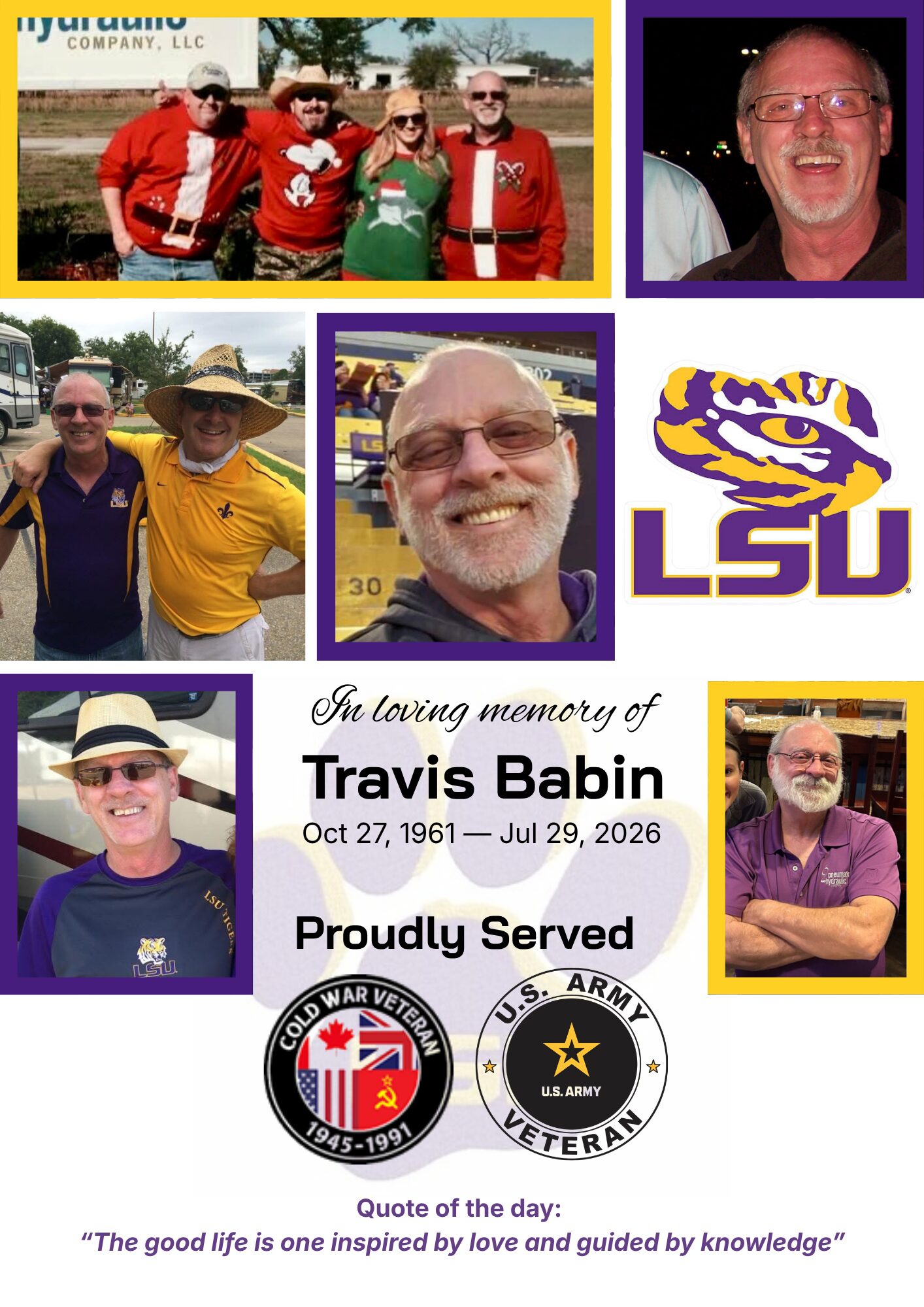 In Memory of Travis Babin In Memory of Travis Babin