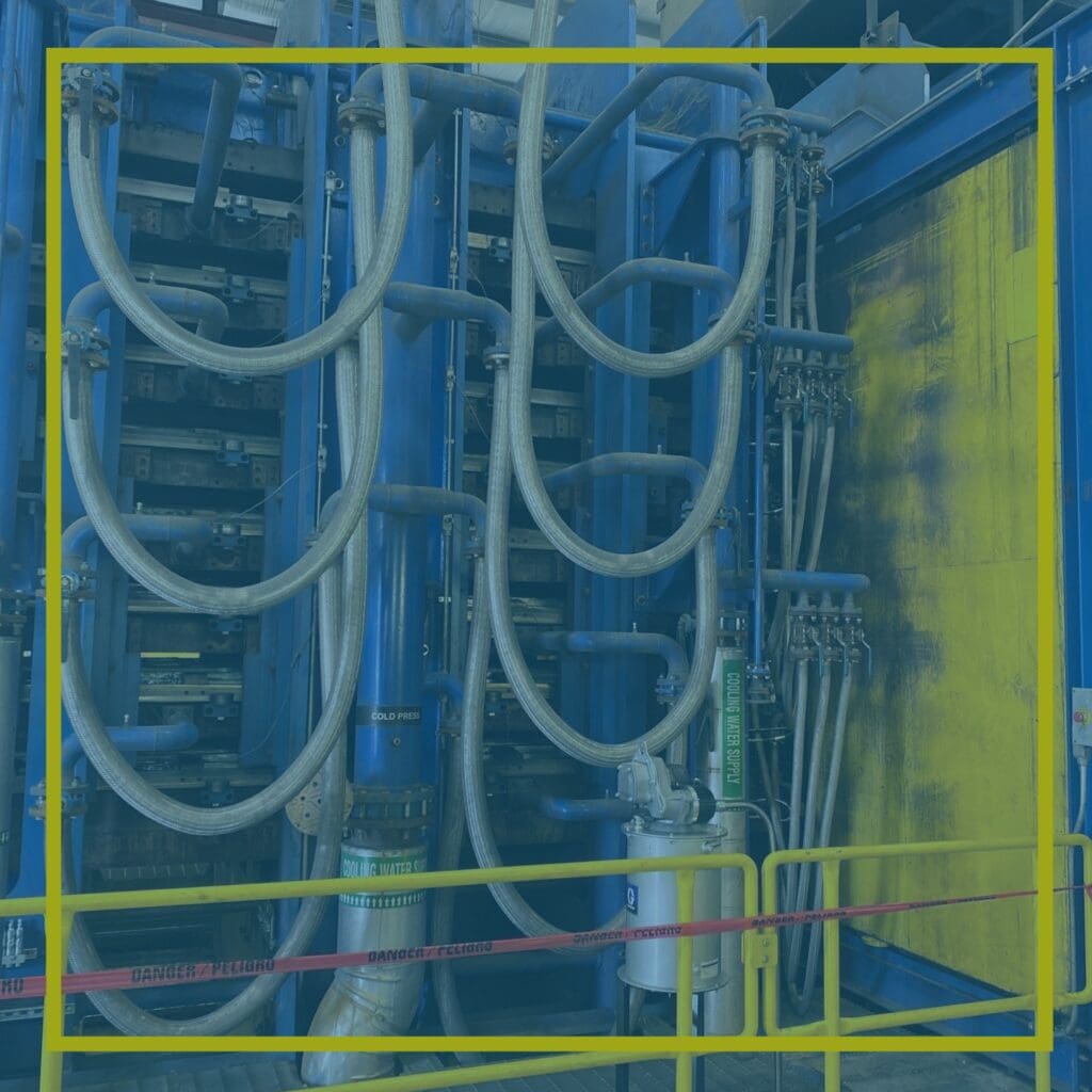 A leading industrial mat manufacturer operating a high-output continuous-production facility was relying on a lubrication process that was fully manual. Pneumatic and Hydraulic Company designed, turnkey-managed, and installed an automated centralized lubrication system.